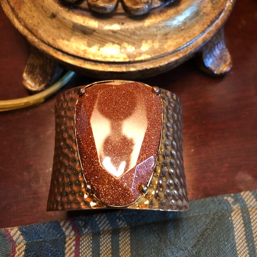 Vintage Kendra Scott goldstone cuff bracelet